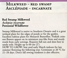 Load image into Gallery viewer, Milkweed - Red Swamp Seeds, OSC