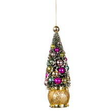 Load image into Gallery viewer, Bottle Brush Xmas Tree w/Drum Base, 6in, 2 Asst