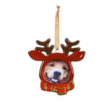 Load image into Gallery viewer, Ceramic Picture Frame Xmas Ornament, 2 Asst