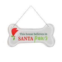 Load image into Gallery viewer, Glass Dog Bone Christmas Ornament, 4 Asst