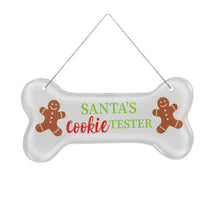 Load image into Gallery viewer, Glass Dog Bone Christmas Ornament, 4 Asst