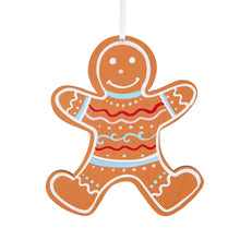 Load image into Gallery viewer, Wood Gingerbread w/Icing Ornaments, 4 Asst