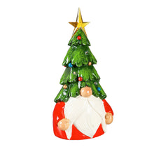 Load image into Gallery viewer, Resin LED Christmas Gnome, 8in, 2 Asst