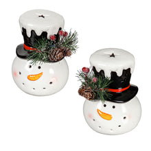 Load image into Gallery viewer, Ceramic LED Snowman Head, 5in, 2 Asst