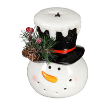 Load image into Gallery viewer, Ceramic LED Snowman Head, 5in, 2 Asst