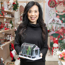 Load image into Gallery viewer, LED Christmas Greenhouse w/Music, 8.75in