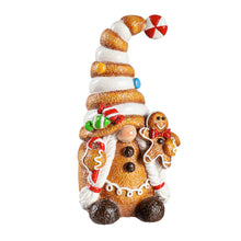 Load image into Gallery viewer, Gingerbread Gnome Table Decor, 7in, 2 Asst