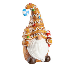 Load image into Gallery viewer, Gingerbread Gnome Table Decor, 7in, 2 Asst