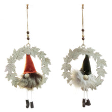 Load image into Gallery viewer, Leaf Wreath with Gnome, 2 Asst