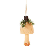 Load image into Gallery viewer, Wood Mushroom Ornament, 3 Asst