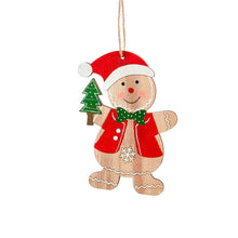 Load image into Gallery viewer, Wood Gingerbread Figure Ornament, 3 Asst