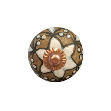 Load image into Gallery viewer, Tranquillo Furniture Knob, White Flower & Dots