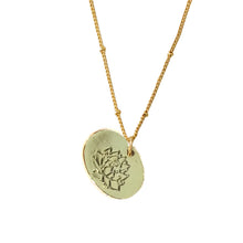 Load image into Gallery viewer, Birth Month Flower Necklace, 12 Asst