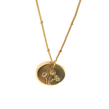 Load image into Gallery viewer, Birth Month Flower Necklace, 12 Asst
