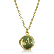 Load image into Gallery viewer, Engraved Initial Locket Necklace, 12 Asst