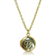 Load image into Gallery viewer, Engraved Initial Locket Necklace, 12 Asst