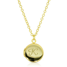 Load image into Gallery viewer, Engraved Initial Locket Necklace, 12 Asst