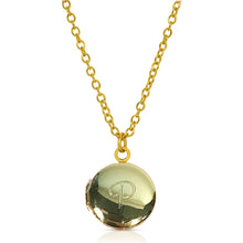 Load image into Gallery viewer, Engraved Initial Locket Necklace, 12 Asst