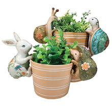 Load image into Gallery viewer, Resin Woodland Critter Pot Hanger, 4 Asst