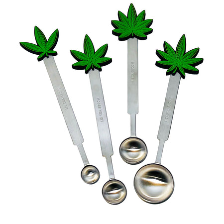 Pot Leaf Measuing Spoons, Set of 4