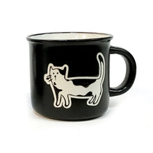 Load image into Gallery viewer, Black & White Cat Ceramic Mug, 4 Asst