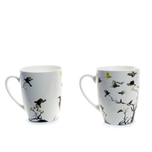 Load image into Gallery viewer, Bird Flock White Ceramic Mug, 2 Asst