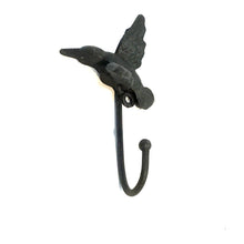 Load image into Gallery viewer, Metal Hummingbird Wall Hook, 6in