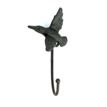 Load image into Gallery viewer, Metal Hummingbird Wall Hook, 6in