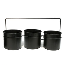 Load image into Gallery viewer, Planter, Set, 4.5in, Metal, Black, Wall Decor