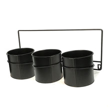 Load image into Gallery viewer, Planter, Set, 4.5in, Metal, Black, Wall Decor