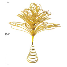 Load image into Gallery viewer, Metal & Glass Beaded Gold Tree Toppeer