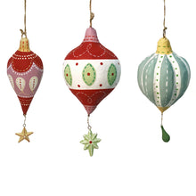 Load image into Gallery viewer, Ornament, Hand-Painted Paper Mache Star/Tear