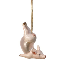 Load image into Gallery viewer, Glass & Resin Farm Animals in Yoga Pose Ornaments