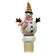 Load image into Gallery viewer, Resin Snowman Bottle Stopper;Multicolor