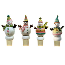 Load image into Gallery viewer, Resin Snowman Bottle Stopper;Multicolor