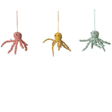 Load image into Gallery viewer, Ornament, Wool Felt, Beaded Octopus; 3 Colors