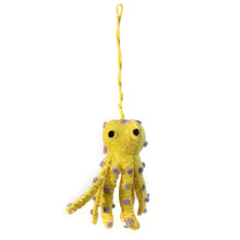 Load image into Gallery viewer, Ornament, Wool Felt, Beaded Octopus; 3 Colors