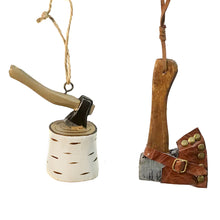 Load image into Gallery viewer, Alpine Wood Axe Ornament, 2 Styles