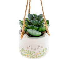 Load image into Gallery viewer, Hanging Faux Succulent Planter, Characters 4 Asst