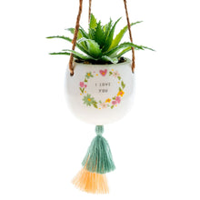 Load image into Gallery viewer, Hanging Faux Succulent Planter, 6 Asst