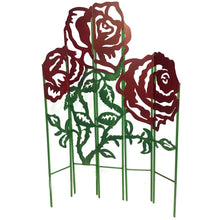 Load image into Gallery viewer, Laser Cut Rose Garden Stakes, 5 Panels,