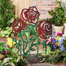 Load image into Gallery viewer, Laser Cut Rose Garden Stakes, 5 Panels,