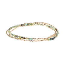 Load image into Gallery viewer, Delicate Stone Wrap Bracelet, African Turquoise