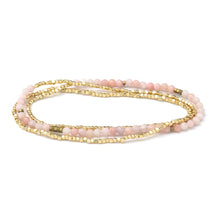 Load image into Gallery viewer, Delicate Stone Wrap Bracelet, Pink Opal