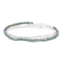 Load image into Gallery viewer, Delicate Stone Wrap Bracelet,Blue Howlite