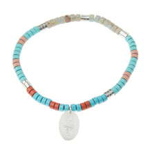 Load image into Gallery viewer, Intention Charm Necklace,Aqua Terra