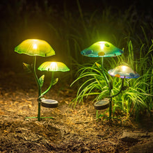 Load image into Gallery viewer, 16in Solar Garden Stake, Glass Mushroom