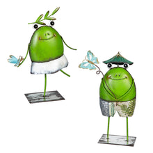 Load image into Gallery viewer, Metal Wondering Frog Statue 13in, 2 Assorted