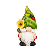 Load image into Gallery viewer, Terracotta Gnome With Leaf Head Statue, 3 Assorted