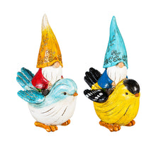 Load image into Gallery viewer, Resin Gnome Riding Bird, 2 Assorted